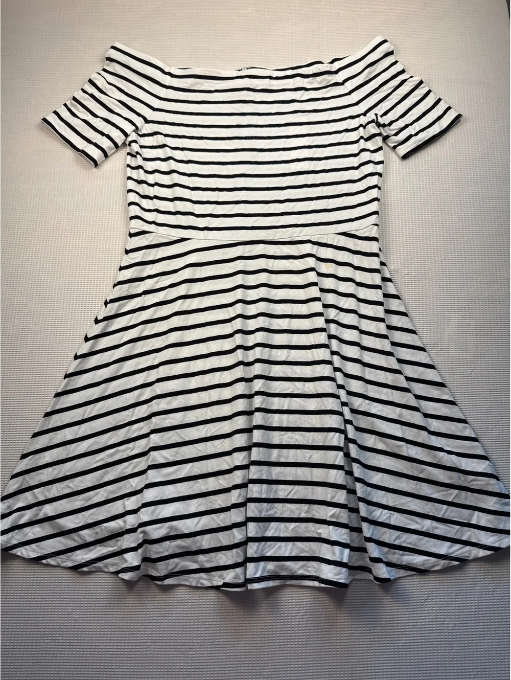 White House Black Market Off-Shoulder Striped Dress Size M